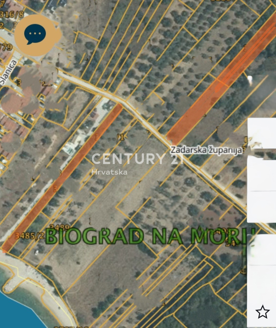 Biograd na Moru, Kumenat, 2.900 m2 di terreno nella zona turistica