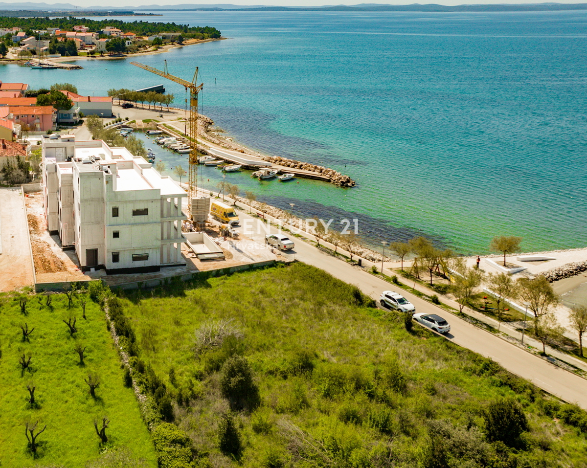 Zaton, 1 fila dal mare, nuova costruzione di lusso, piano terra A1, 223,59, giardino, piscina