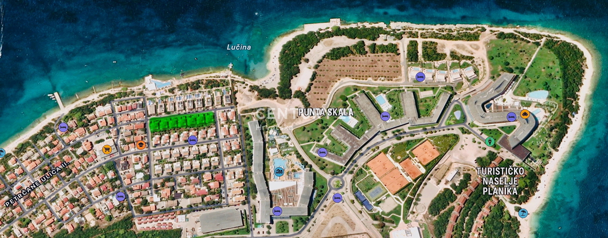 PETRČANE, APPARTAMENTO 2° FILA AL MARE, SUNNYSIDE RESORT, PIANO TERRA, ARREDATO