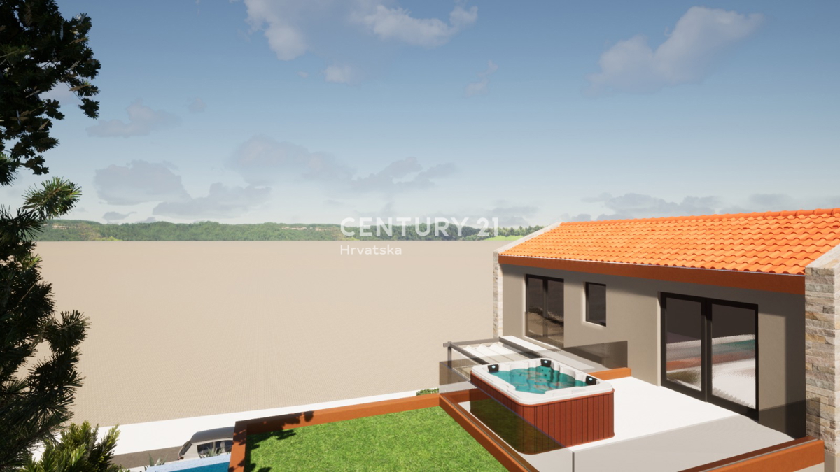 Pašman, Kraj, terreno edificabile con permesso di costruzione per un edificio residenziale con piscina