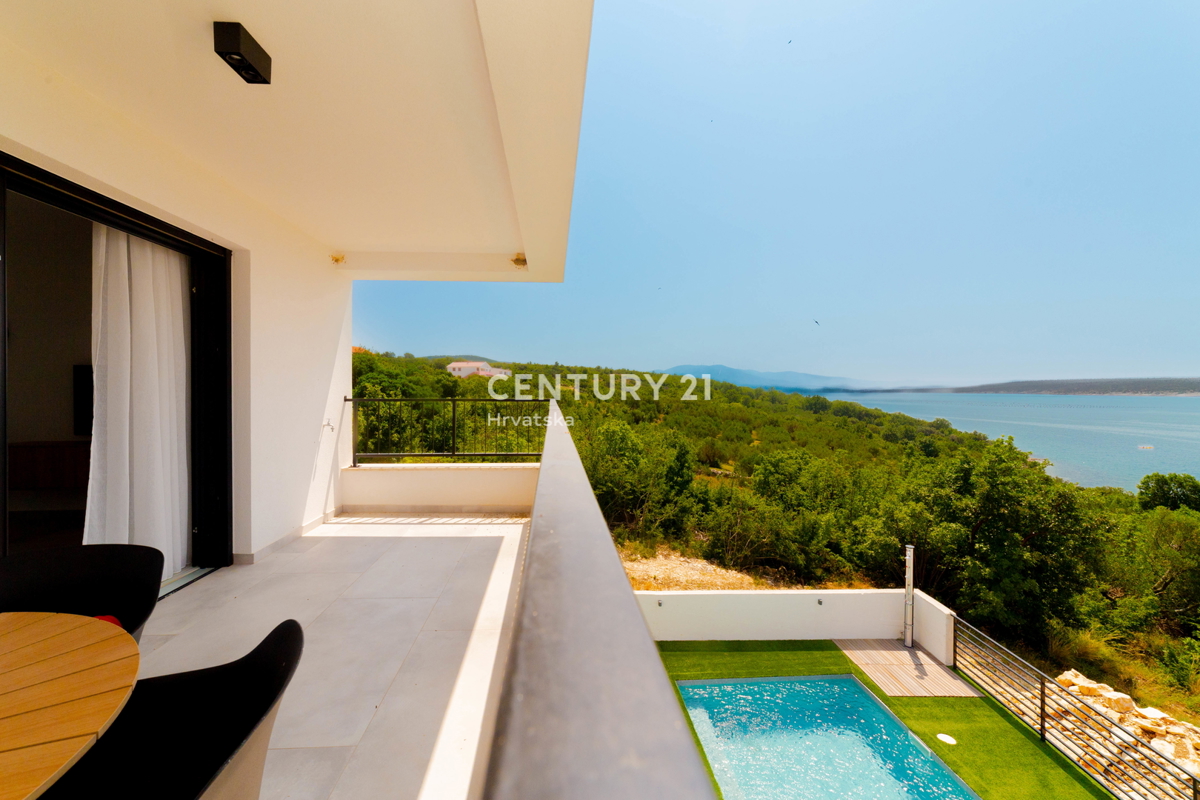 ZADAR, MASLENICA, APPARTAMENTO AL 1° PIANO, SPLENDIDA VISTA SUL MARE, 150 M DAL MARE