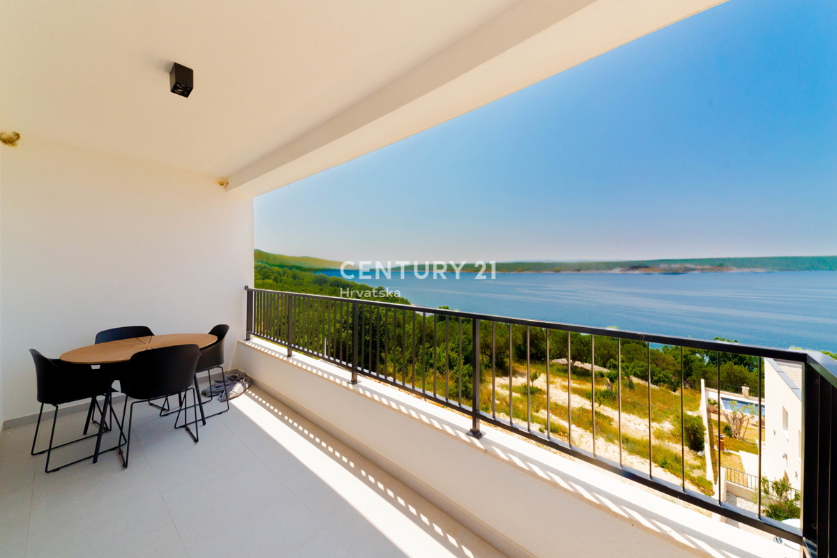 ZADAR, MASLENICA, APPARTAMENTO AL 1° PIANO, SPLENDIDA VISTA SUL MARE, 150 M DAL MARE