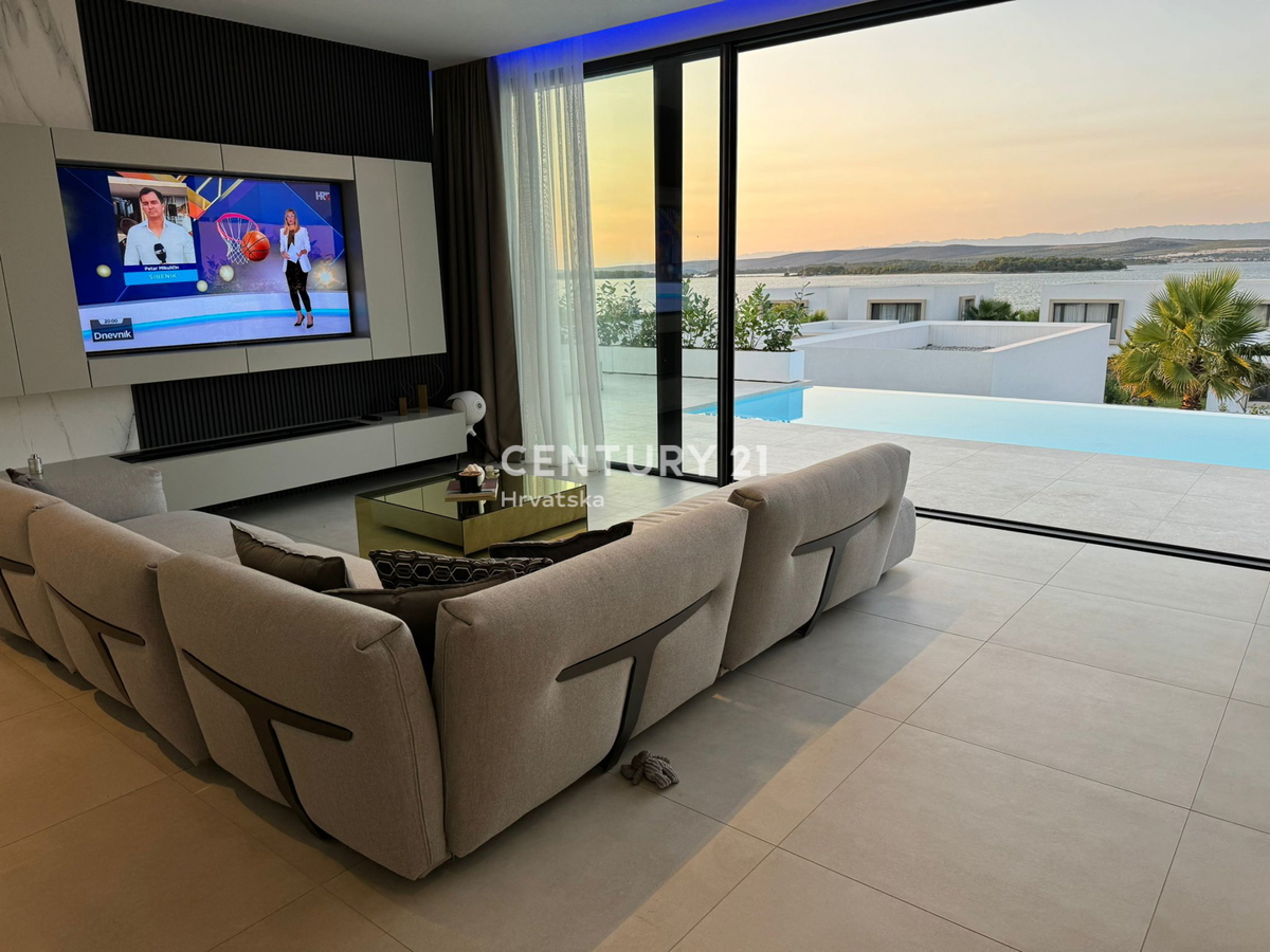 Pašman, Tkon, fronte mare, villa di lusso con piscina, garage e sauna