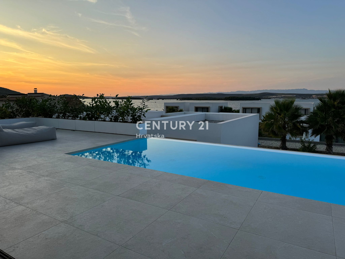 Pašman, Tkon, fronte mare, villa di lusso con piscina, garage e sauna