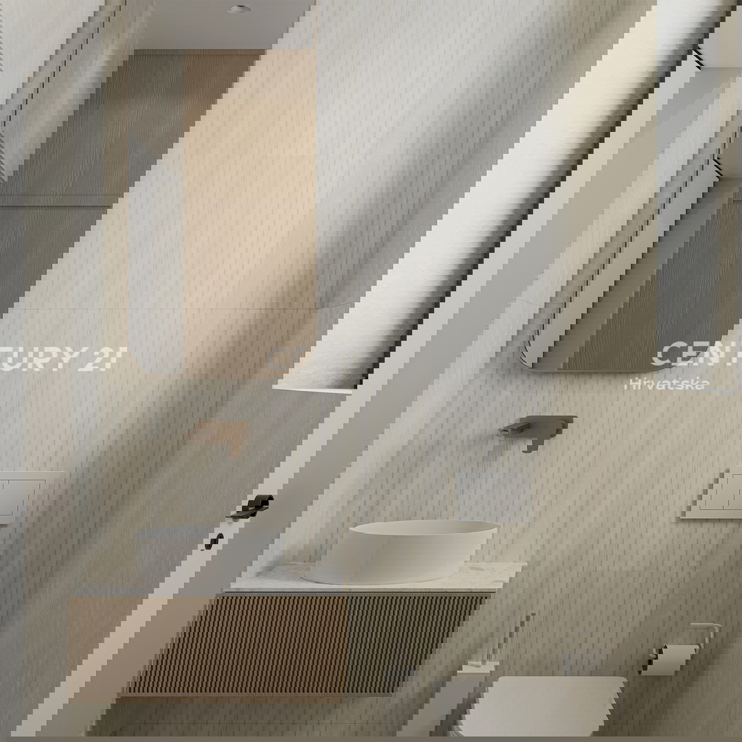 ZADAR, LJUBAČ, LUSSUOSO. NUOVO. S5= 98,80 m2 + terrazza sul tetto 120 m2, 2° piano, 50 m DAL MARE E DALLA SPIAGGIA, VISTA MARE