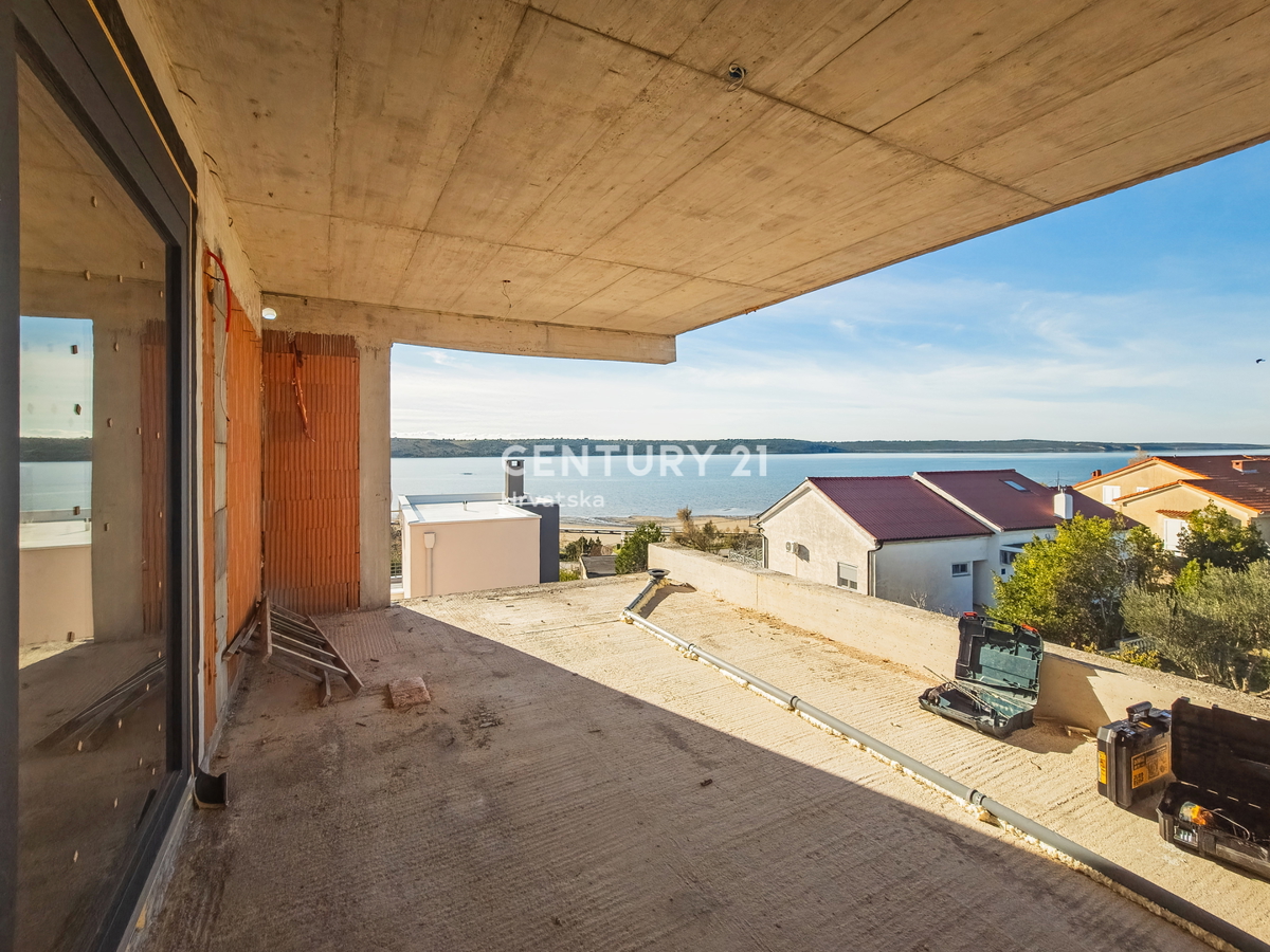 ZADAR, LJUBAČ, LUSSUOSO. NUOVO. S5= 98,80 m2 + terrazza sul tetto 120 m2, 2° piano, 50 m DAL MARE E DALLA SPIAGGIA, VISTA MARE