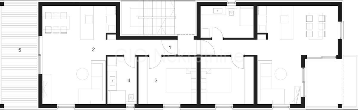 Trogir, Čiovo, Okrug Gornji, appartamento 65,91 m2, parcheggio, nuova costruzione