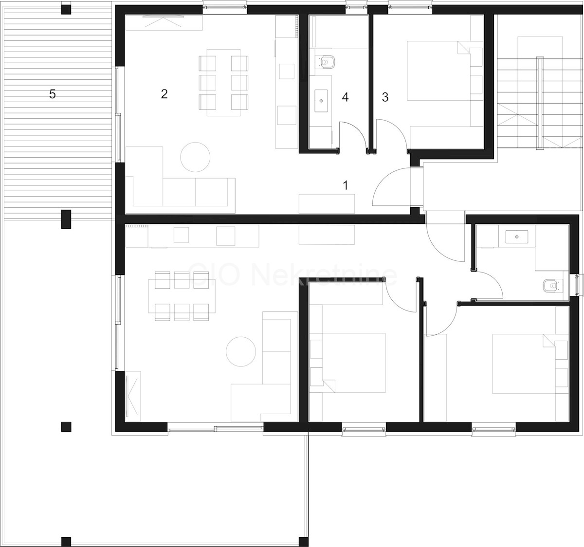 Trogir, Čiovo, Okrug Gornji, appartamento 57,08 m2, parcheggio, nuova costruzione