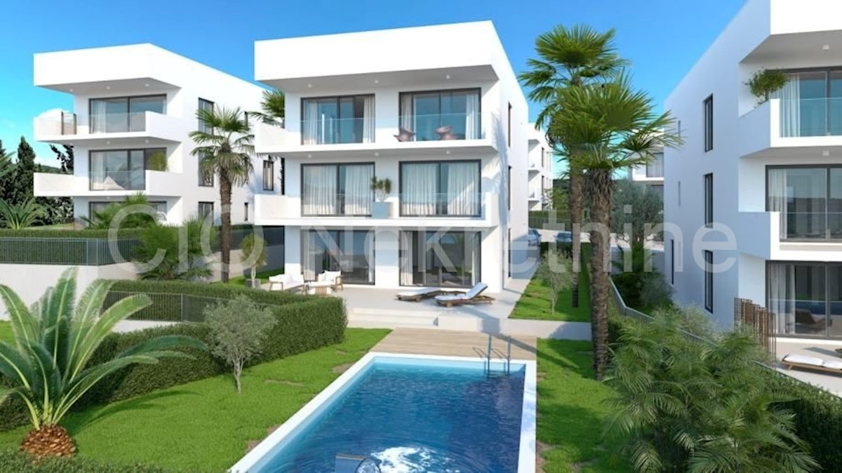 Trogir, Čiovo, Okrug Gornji, appartamento 62,42 m2, parcheggio, nuova costruzione