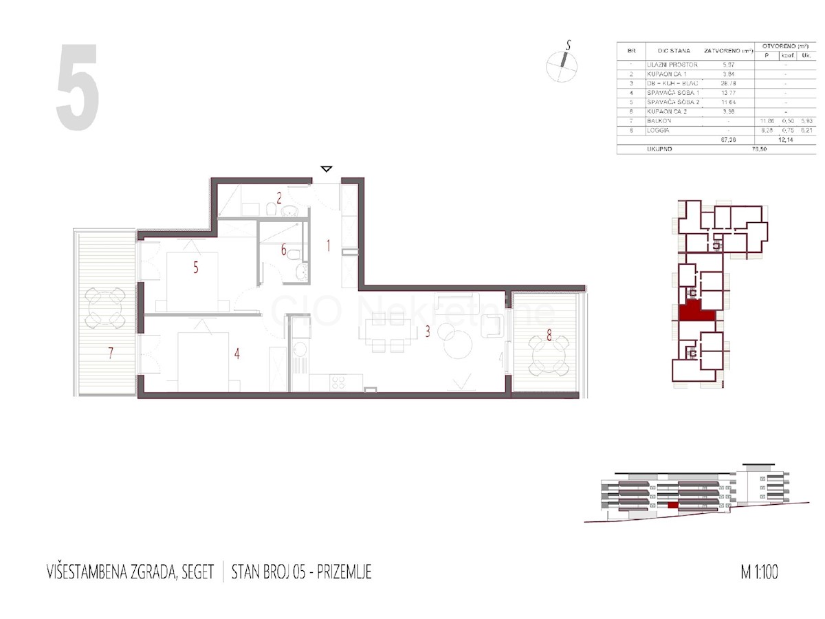 Trogir, Seget Donji, appartamento bilocale al piano terra di una nuova costruzione, in vendita