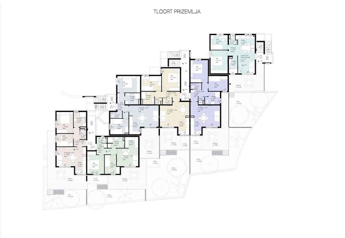 Seget, nuova costruzione, appartamento bilocale con terrazzo e giardino, in vendita