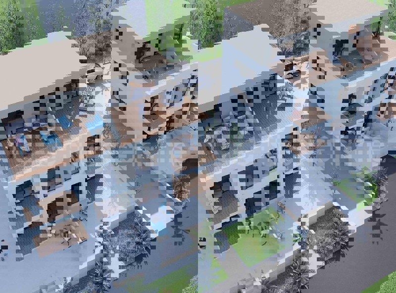 Kaštel Sućurac, nuovo edificio, appartamento con due camere da letto in vendita