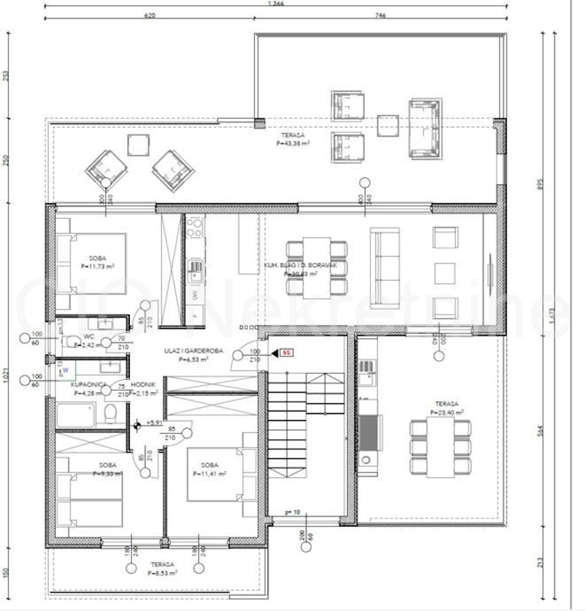 Čiovo, Okrug Gornji, attico 153,99 m2, in vendita