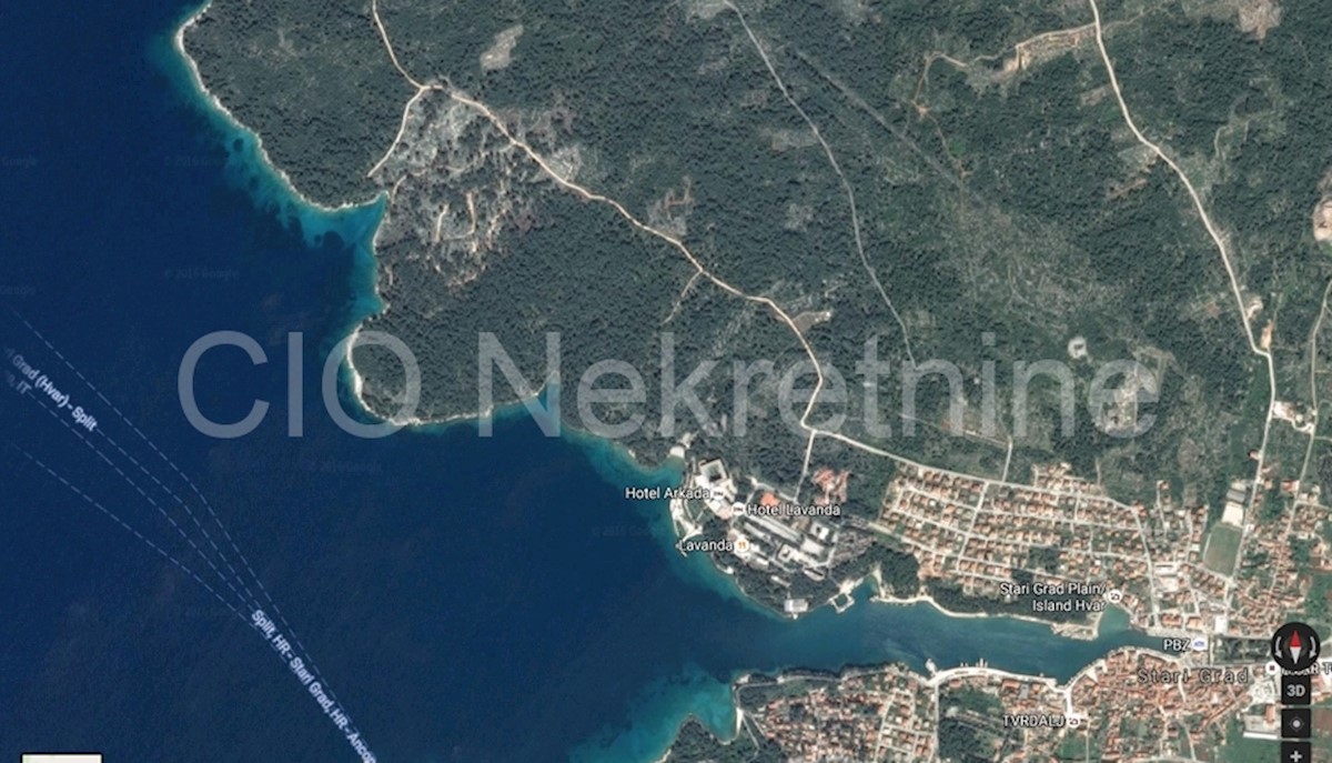 Hvar, Stari grad, la trama 4.179 m2, in vendita