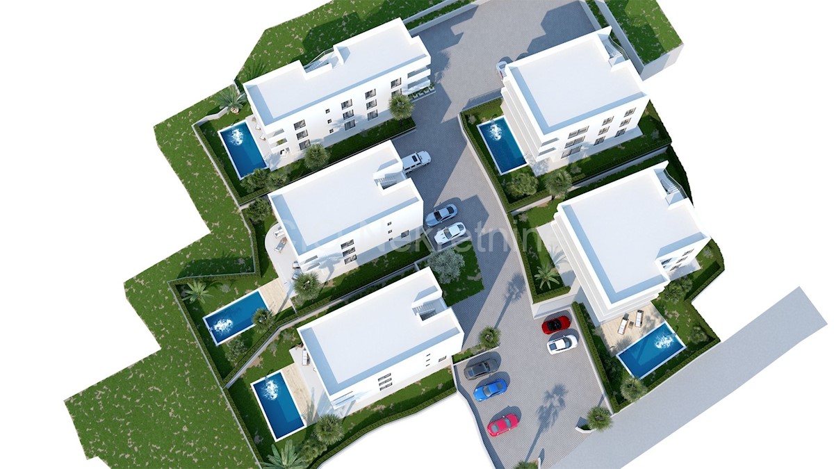 Trogir, Čiovo, Okrug Gornji, appartamento 128,23 m2, parcheggio, piscina