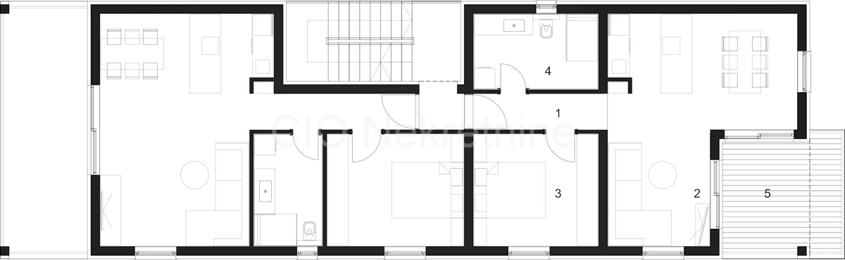 Trogir, Čiovo, Okrug Gornji, appartamento 59,25 m2, parcheggio, nuova costruzione