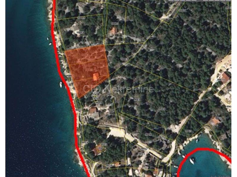 Brač, Milna, prima fila al mare, casa con grande giardino di 2090 m2