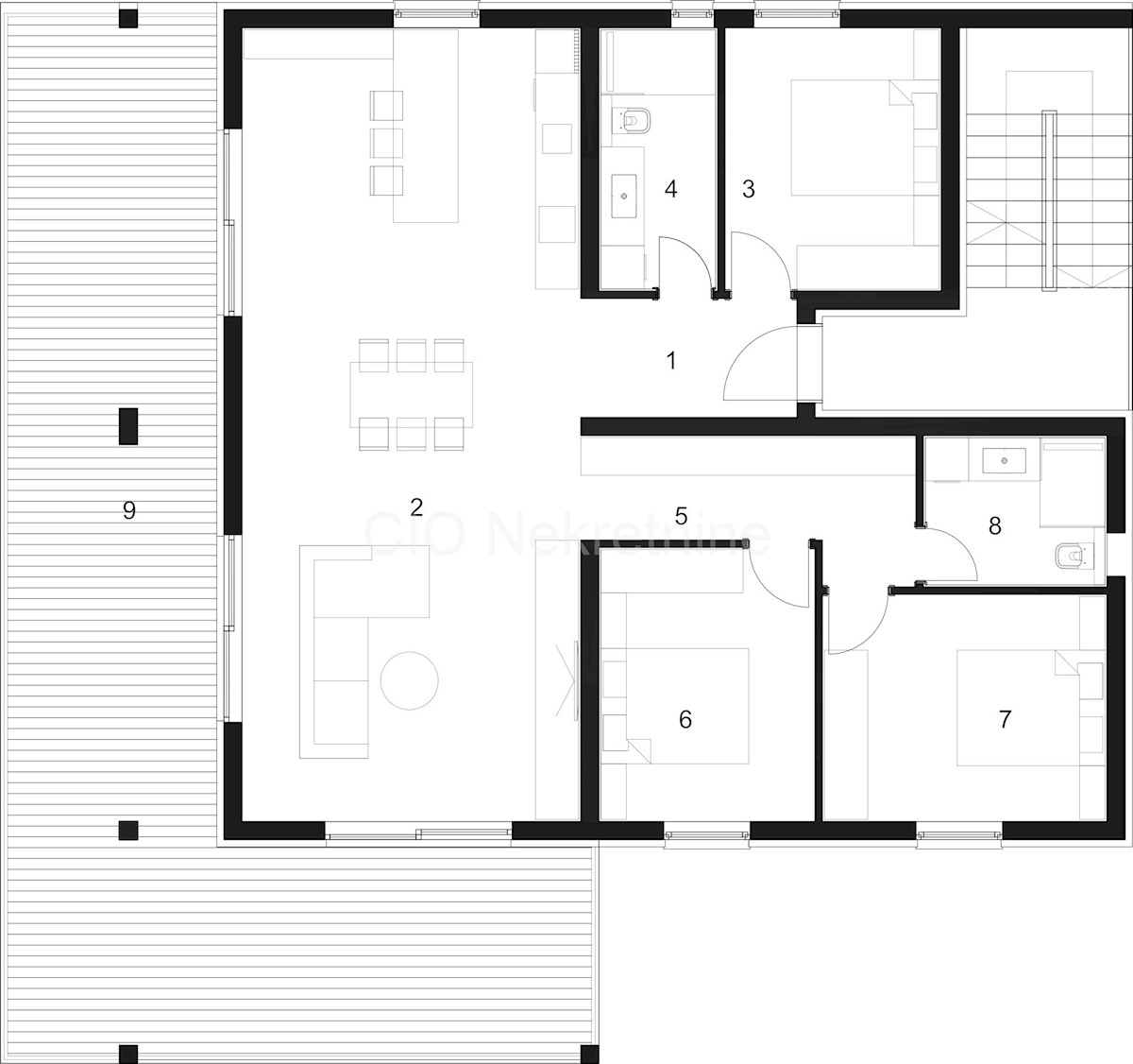 Trogir, Čiovo, Okrug Gornji, appartamento 130 m2, parcheggio, nuova costruzione