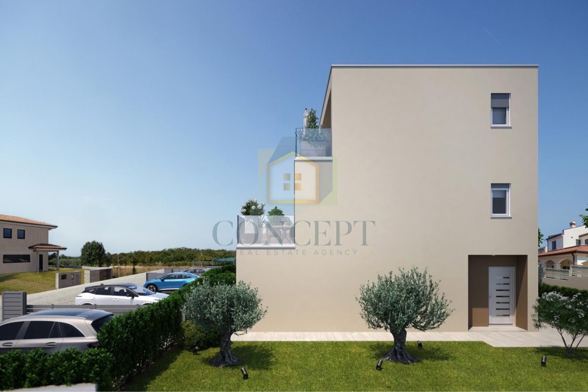 Poreč, dintorni, Appartamento di lusso al piano terra con ampio giardino, 7 km dal mare