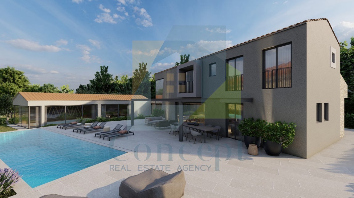 Motovun, surroundings, Designer villa with pool and sea view