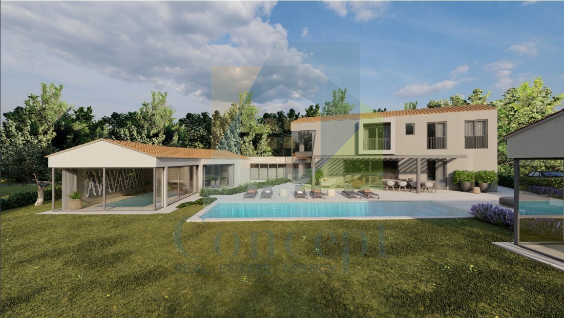 Motovun, surroundings, Designer villa with pool and sea view