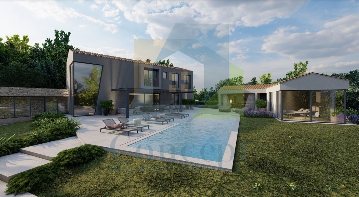 Motovun, surroundings, Designer villa with pool and sea view