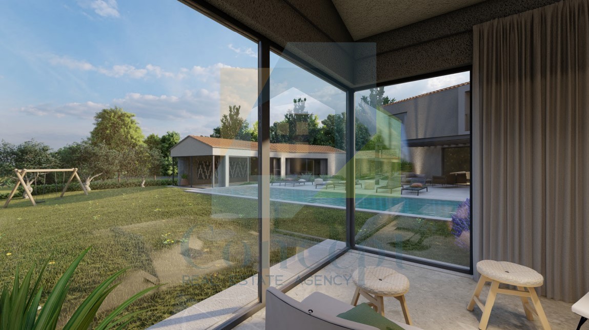 Motovun, surroundings, Designer villa with pool and sea view