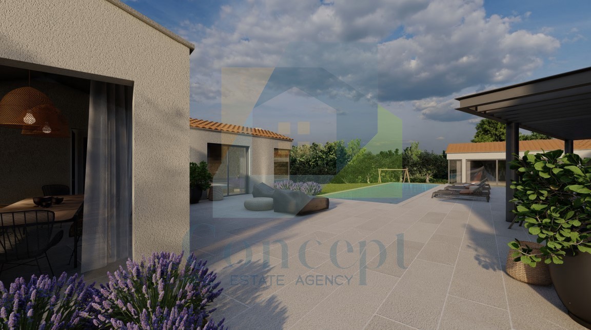 Motovun, surroundings, Designer villa with pool and sea view