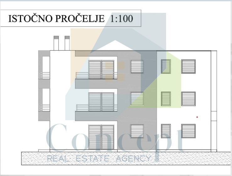 Umag, zona circostante, Ampio appartamento al secondo piano con vista mare, 2 km dal mare