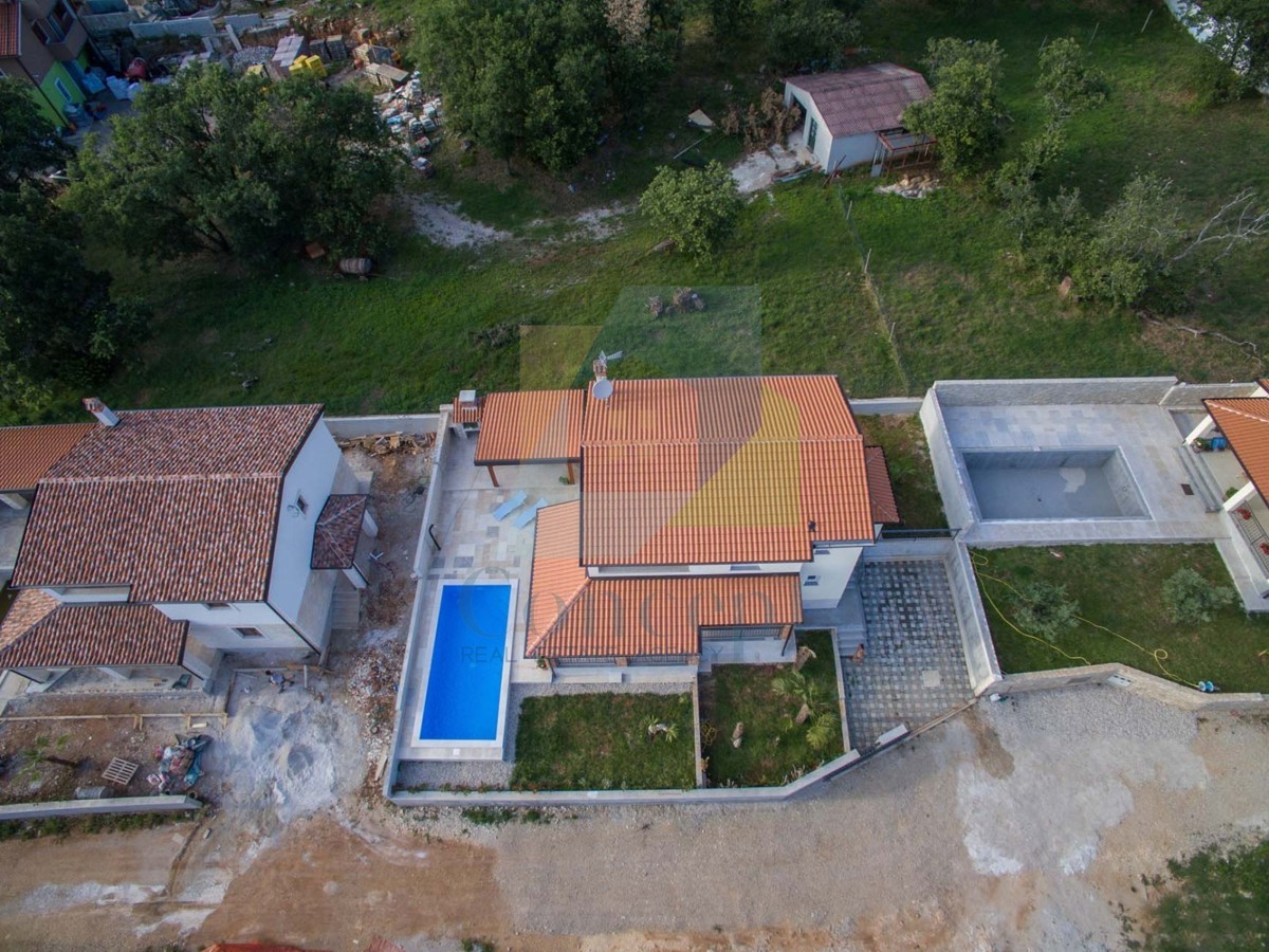 Poreč, dintorni, Casa con piscina e vista mare, 10 km dal mare