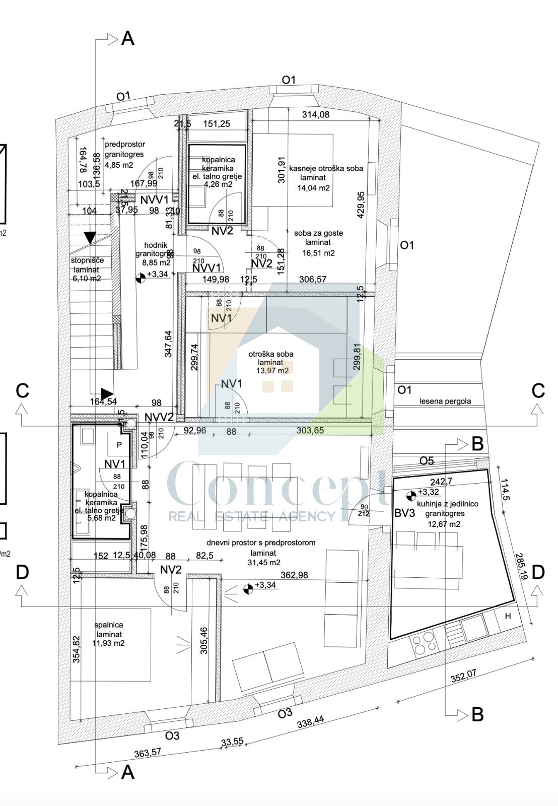 Poreč, centro, Appartamento di lusso al 1° piano nel centro storico, a 40 m dal mare