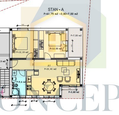 Poreč, zona circostante, Appartamento al pianterreno con giardino in ottima posizione, 1,5 km dal mare