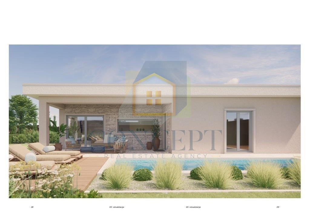 Poreč, dintorni, Casa a pianterreno con piscina in posizione tranquilla, 5 km dal mare