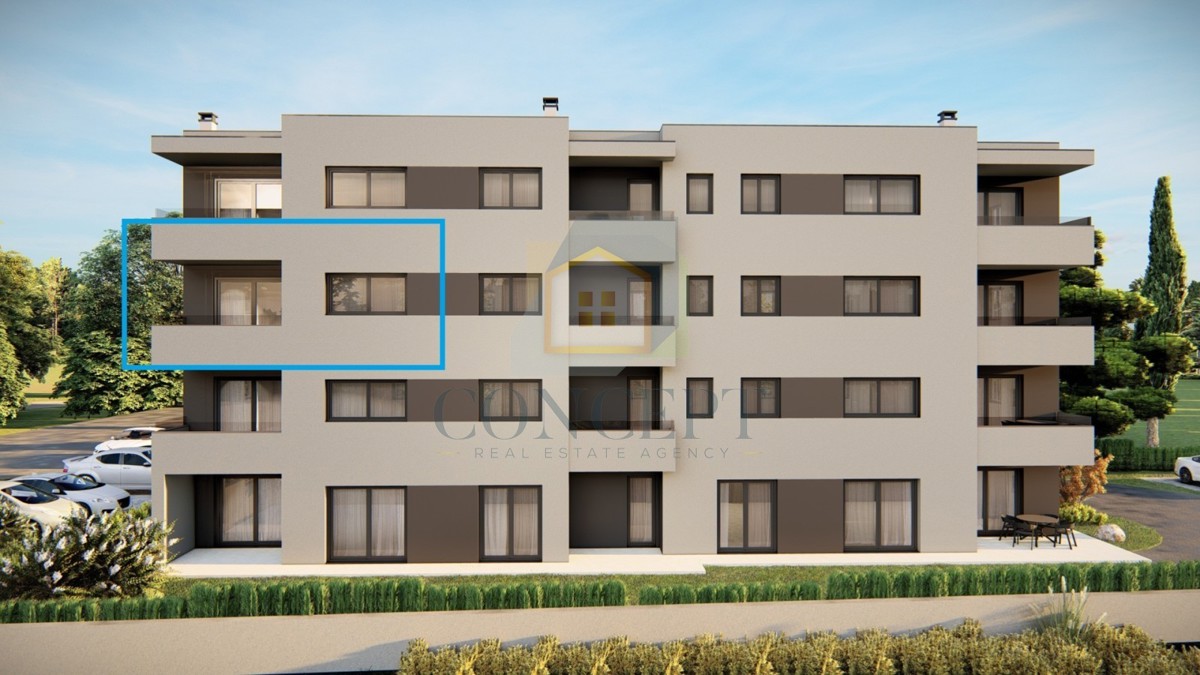 Poreč, dintorni, Appartamento al 2° piano di nuova costruzione con 2 camere da letto, a 3 km dal mare