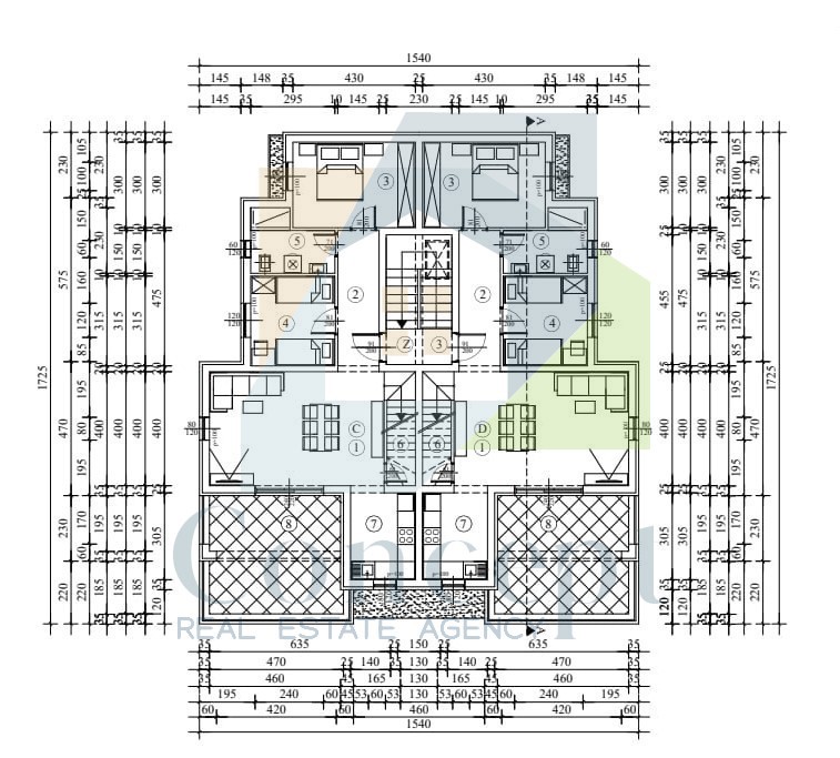 Poreč, dintorni, Lussuoso appartamento su due piani con vista mare, a 3 km dal mare.