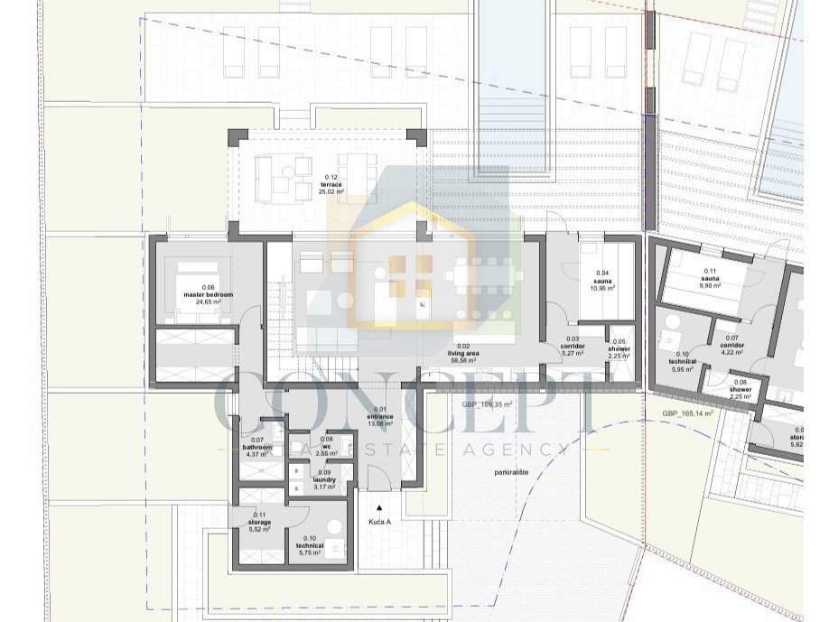 Poreč, Vižinada, dintorni, Progetto per la costruzione di 2 ville di lusso, 12 km dal mare