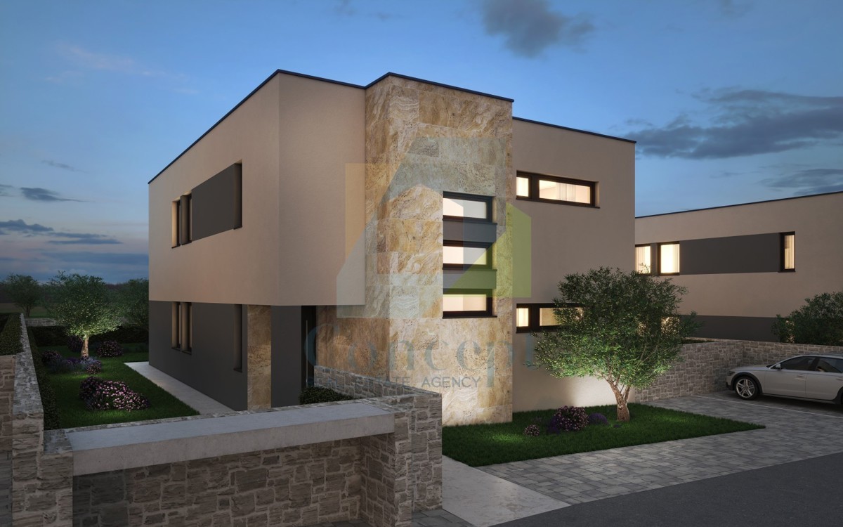 Pula, zona circostante, Moderna villa a 450 m dal mare con vista sui Brioni.