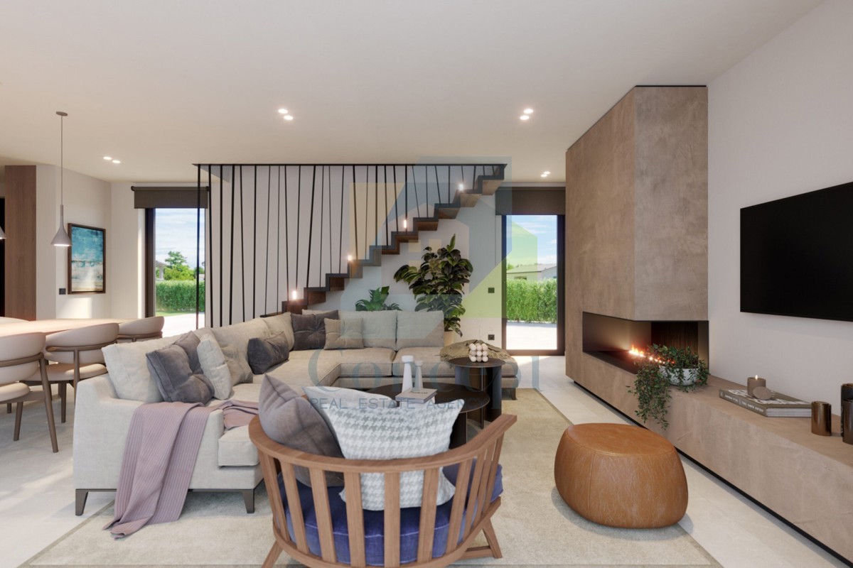 Poreč e dintorni, Lussuosa casa bifamiliare con vista mare, a 10 km dal mare