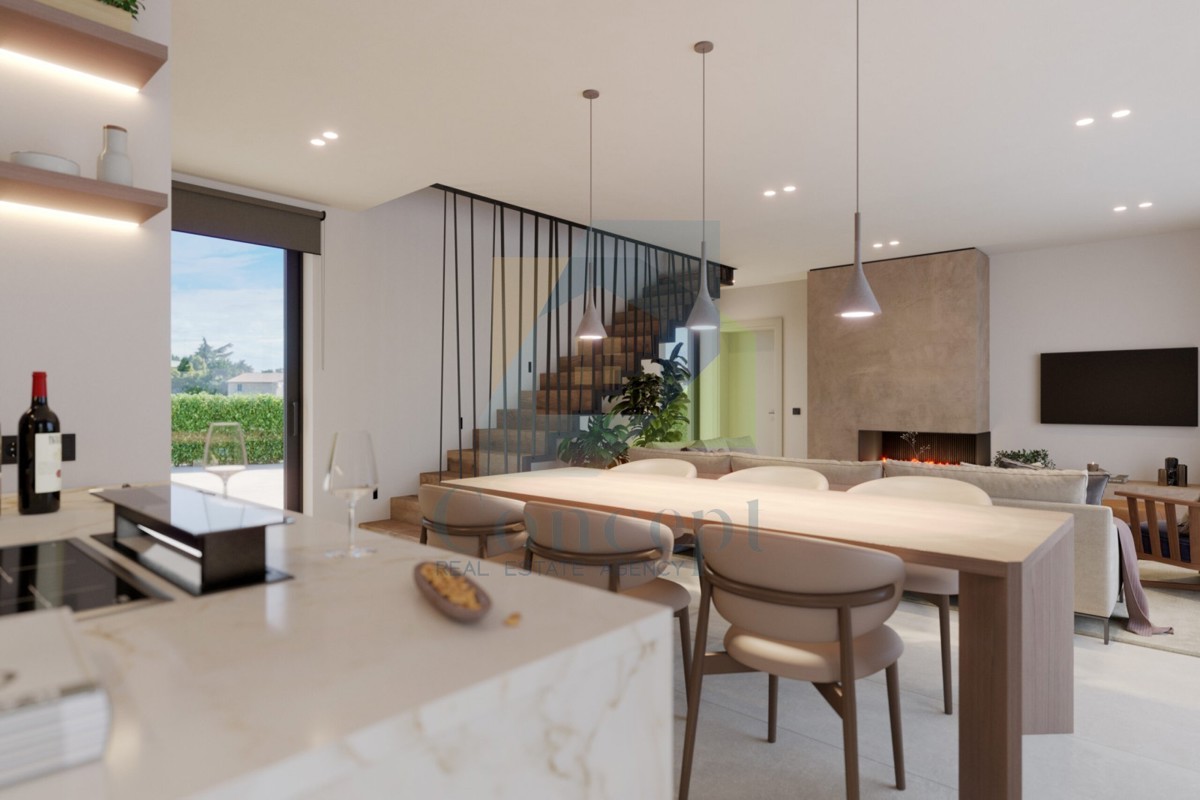 Poreč e dintorni, Lussuosa casa bifamiliare con vista mare, a 10 km dal mare