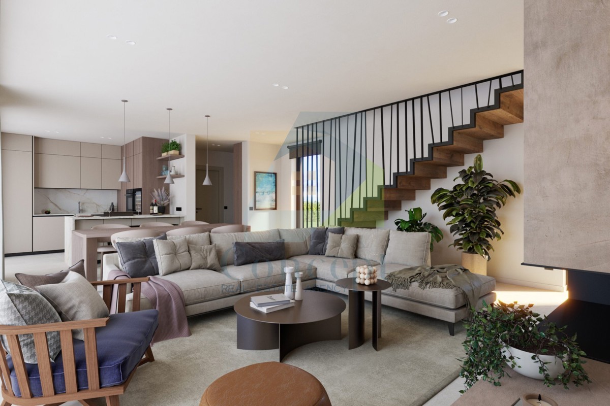 Poreč e dintorni, Lussuosa casa bifamiliare con vista mare, a 10 km dal mare