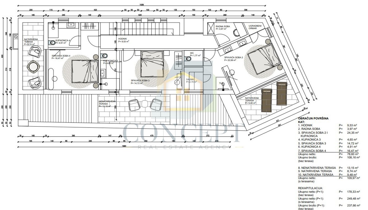 Poreč, dintorni, Moderna lusso villa con vista mare, 12 km dal mare