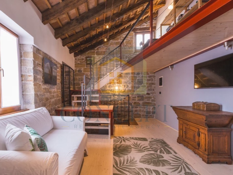 Istra, Oprtalj, Casa di pietra con 3 appartamenti e due spazi commerciali