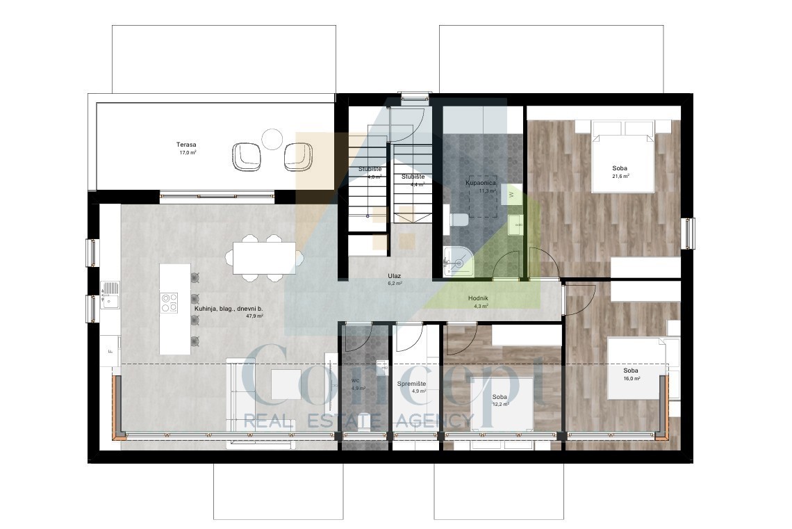 Poreč, dintorni, Appartamento di lusso con 3 camere da letto a 2,5 km dal mare