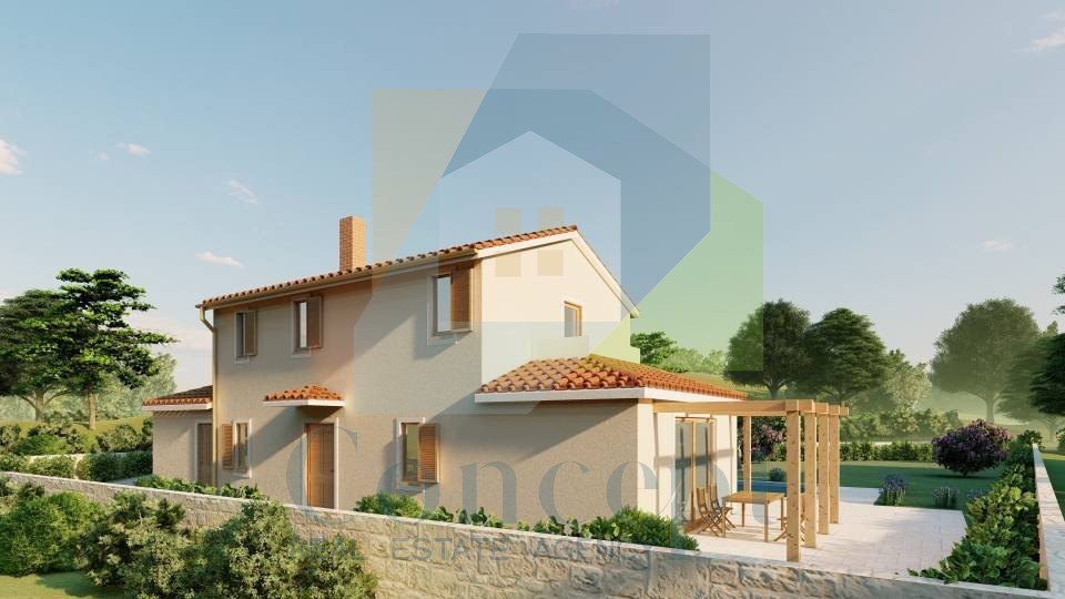 Poreč, dintorni, Casa unifamiliare in costruzione in una posizione splendida
