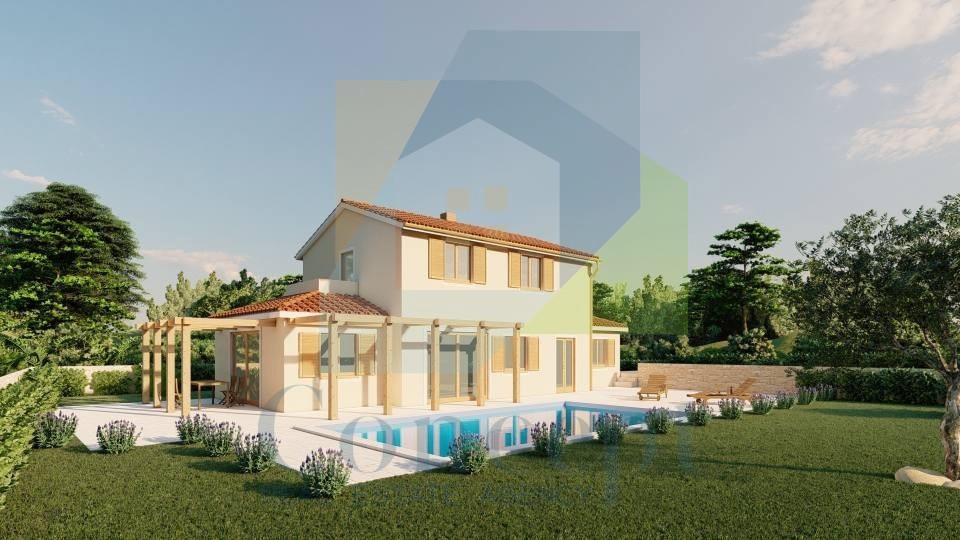 Poreč, dintorni, Casa unifamiliare in costruzione in una posizione splendida