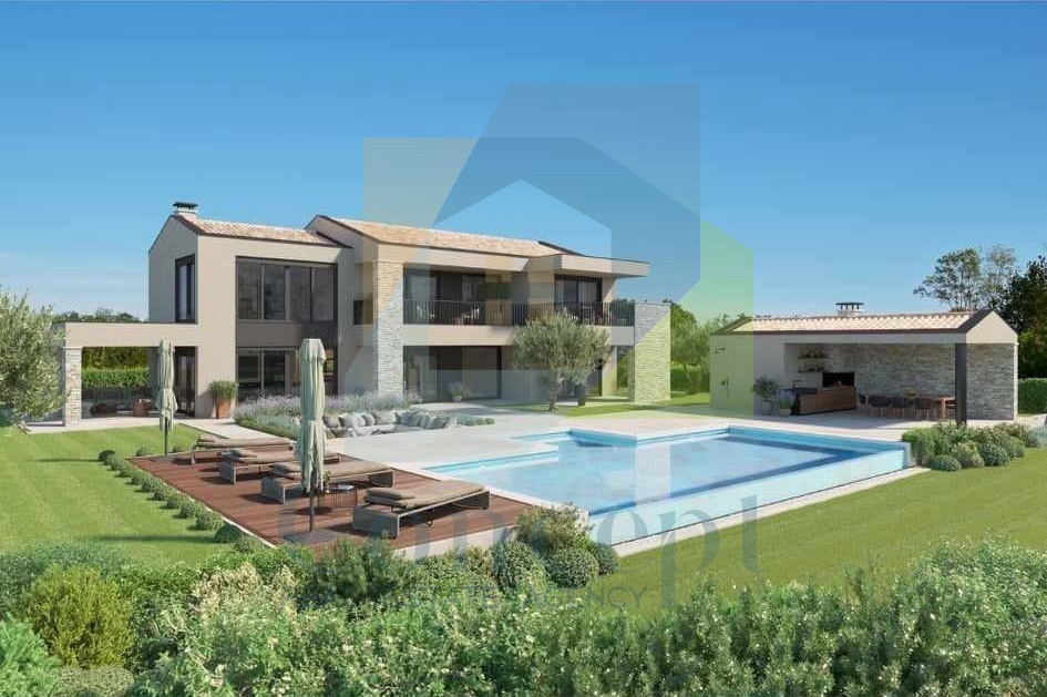 Poreč, dintorni, Splendida villa di lusso con piscina e vista mare
