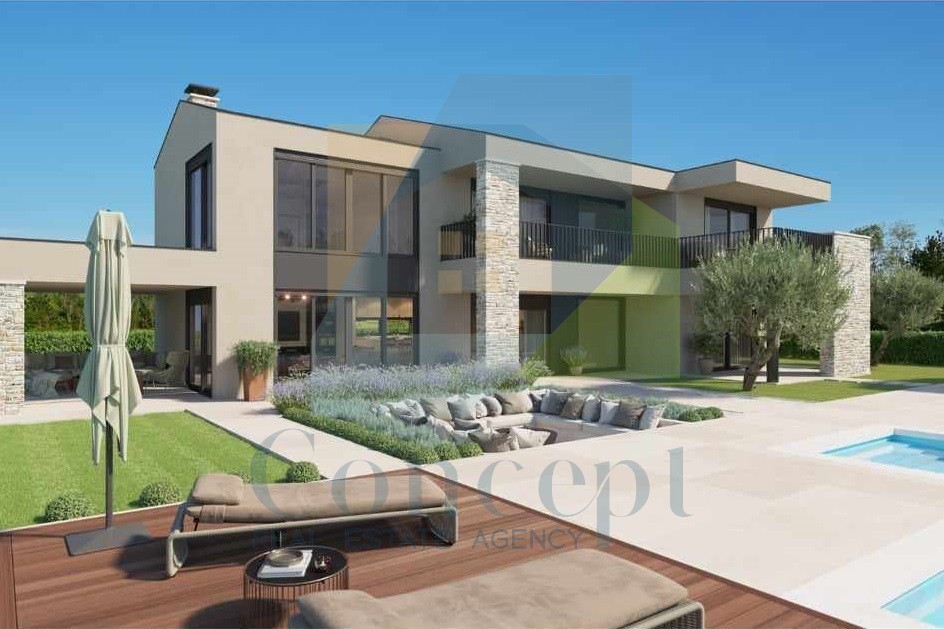 Poreč, dintorni, Splendida villa di lusso con piscina e vista mare