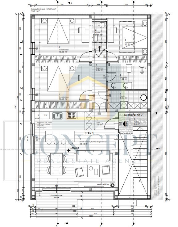 Poreč, Vrsar, dintorni, Appartamento di lusso al 2° piano, 500 m dal mare