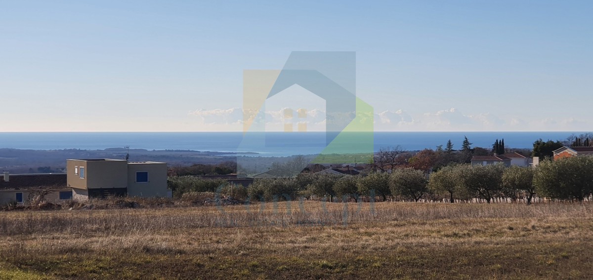 Poreč, dintorni, Terreno edificabile con vista mare e permesso di costruzione