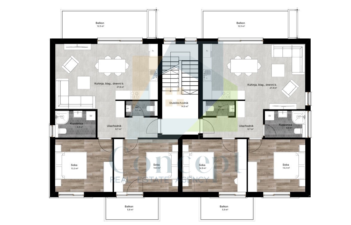 Poreč, nei dintorni, Appartamento di lusso al 1° piano a 2,5 km dal mare